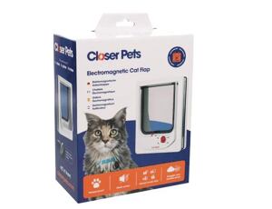 Closer Pets Kočičí dvířka s elektromagnetem bílá